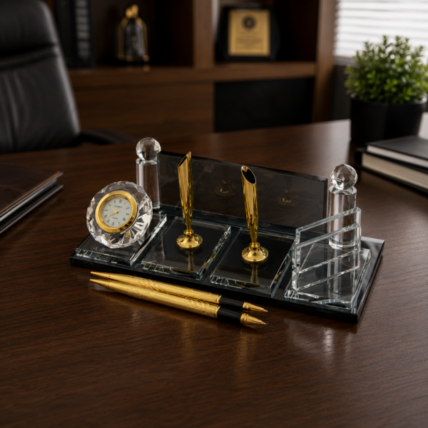 Kampanya Kuleli Kristal Masa İsimliği