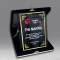 Siyah Kadife Kutu Füme Kristal Plaket 12x16cm 