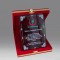 Kırmızı Kadife Kutu Füme Kristal Plaket 12x16cm 