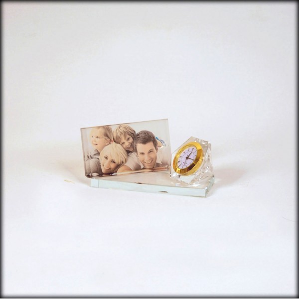 Saatli Plaket Modeli Kristal Resimlik