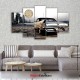 Saatli Şehir Manzaralı 5 Parça Kanvas Tablo