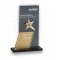Füme Gold Döküm Yıldızlı Kristal Plaket