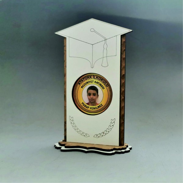 Lazer Kesim Metal Baskılı Öğrenci Plaket