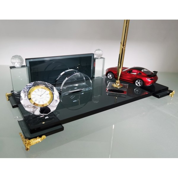 Metal Araba biblolu Kristal İsimlik