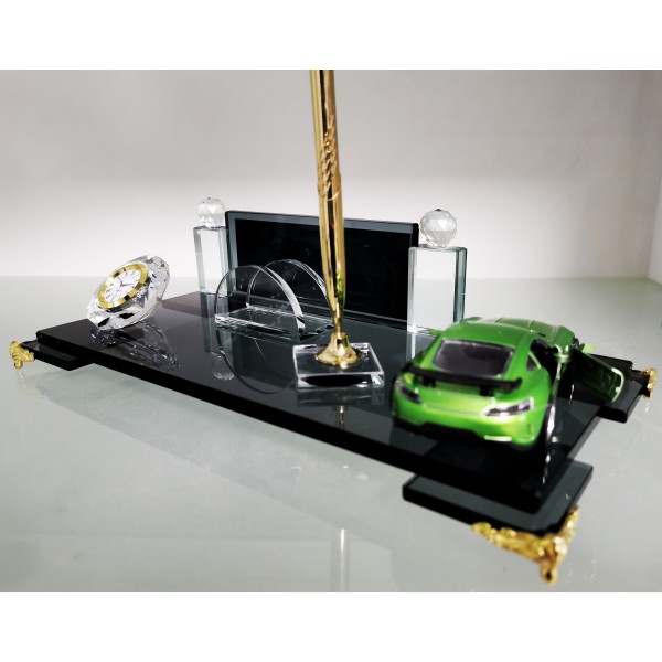 Metal Araba biblolu Kristal İsimlik